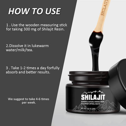 Resina de Shilajit del Himalaya 50g – Máxima Pureza y Potencia 600mg