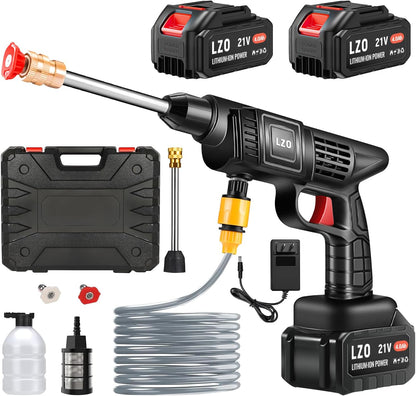 Idropulitrice a Batteria 21V - Portatile e Potente con 2 Batterie Incluse