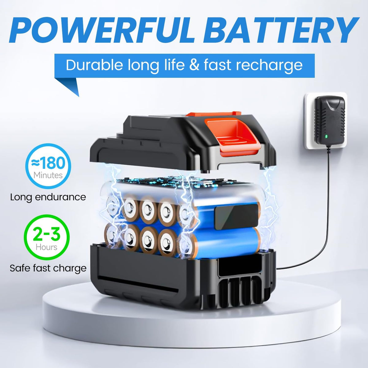 Idropulitrice a Batteria 21V - Portatile e Potente con 2 Batterie Incluse