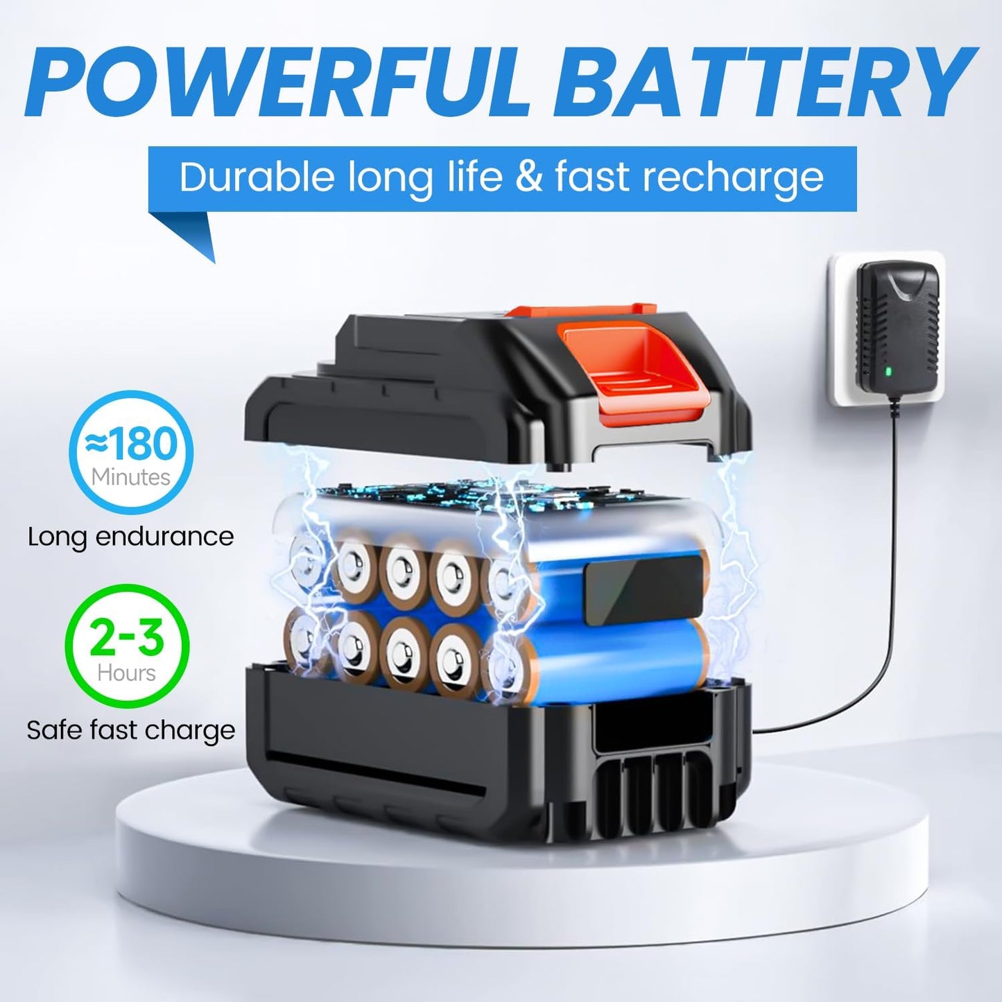 Idropulitrice a Batteria 21V - Portatile e Potente con 2 Batterie Incluse